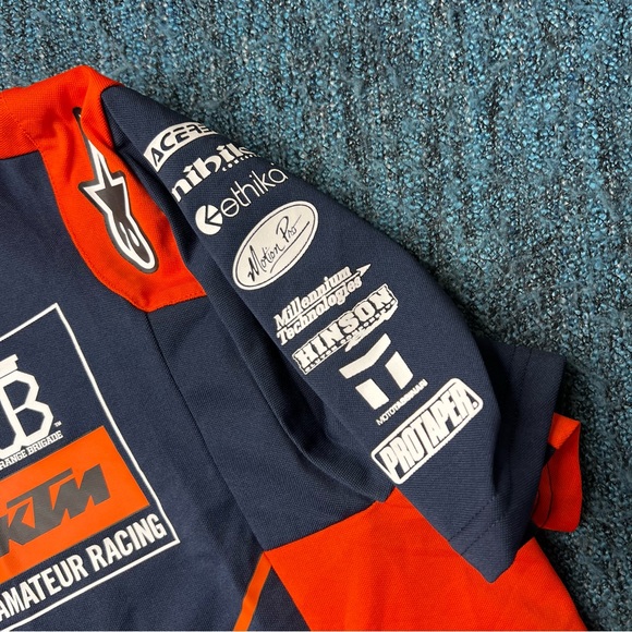 KTM Red Bull Amateur Racing Polo Racing Team in Blue Orange - Picture 2 of 6